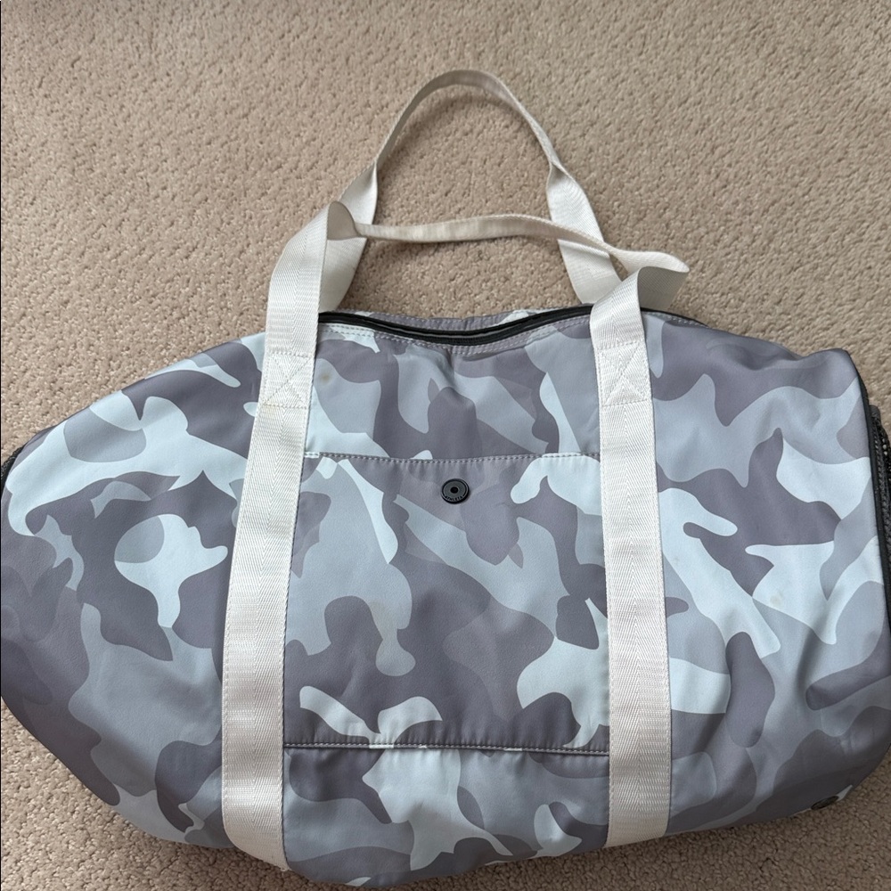 Athleta camo duffle bag